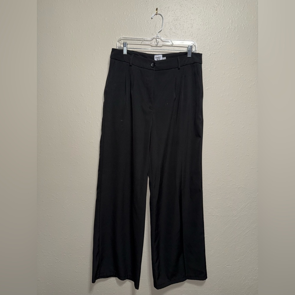 Princess Polly Black Wide-Leg Pants